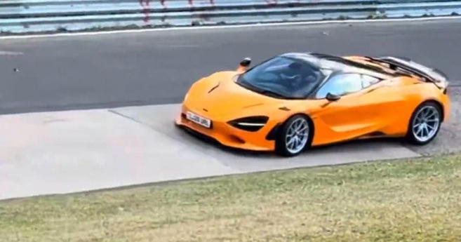 Lando Norris and George Russell testing tires at Nurburgring.