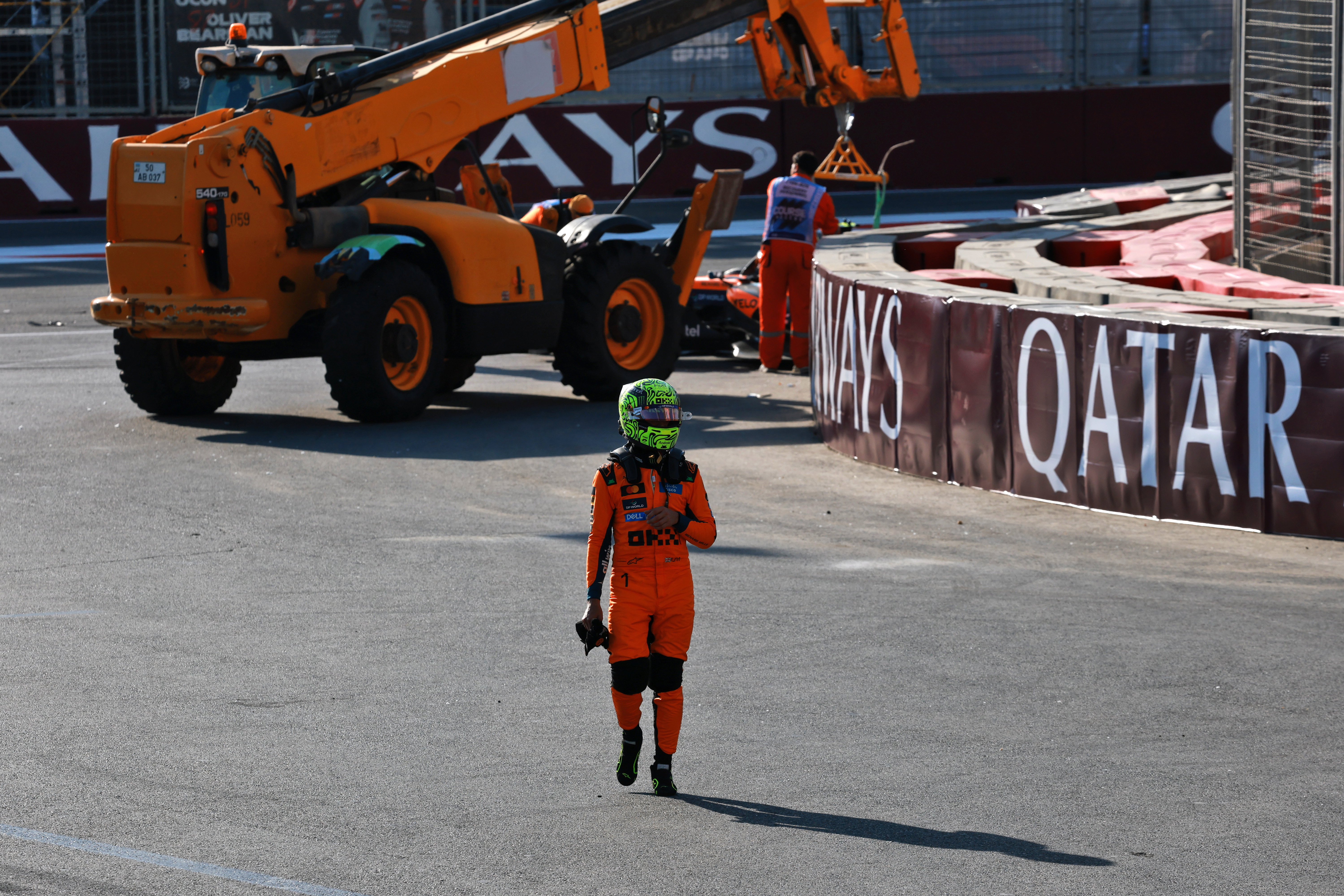 Norris Baku crash