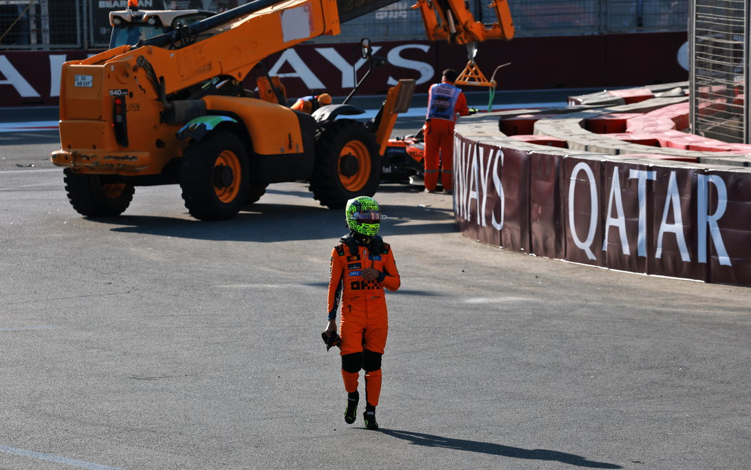 Norris Baku crash