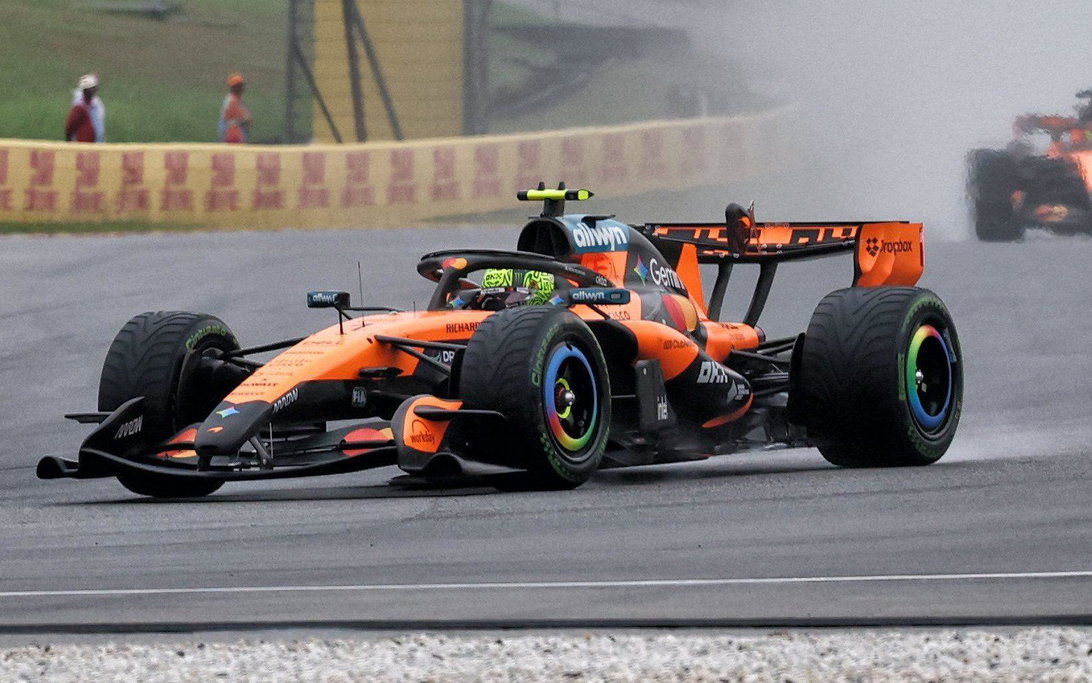 Norris Malaysia race rain