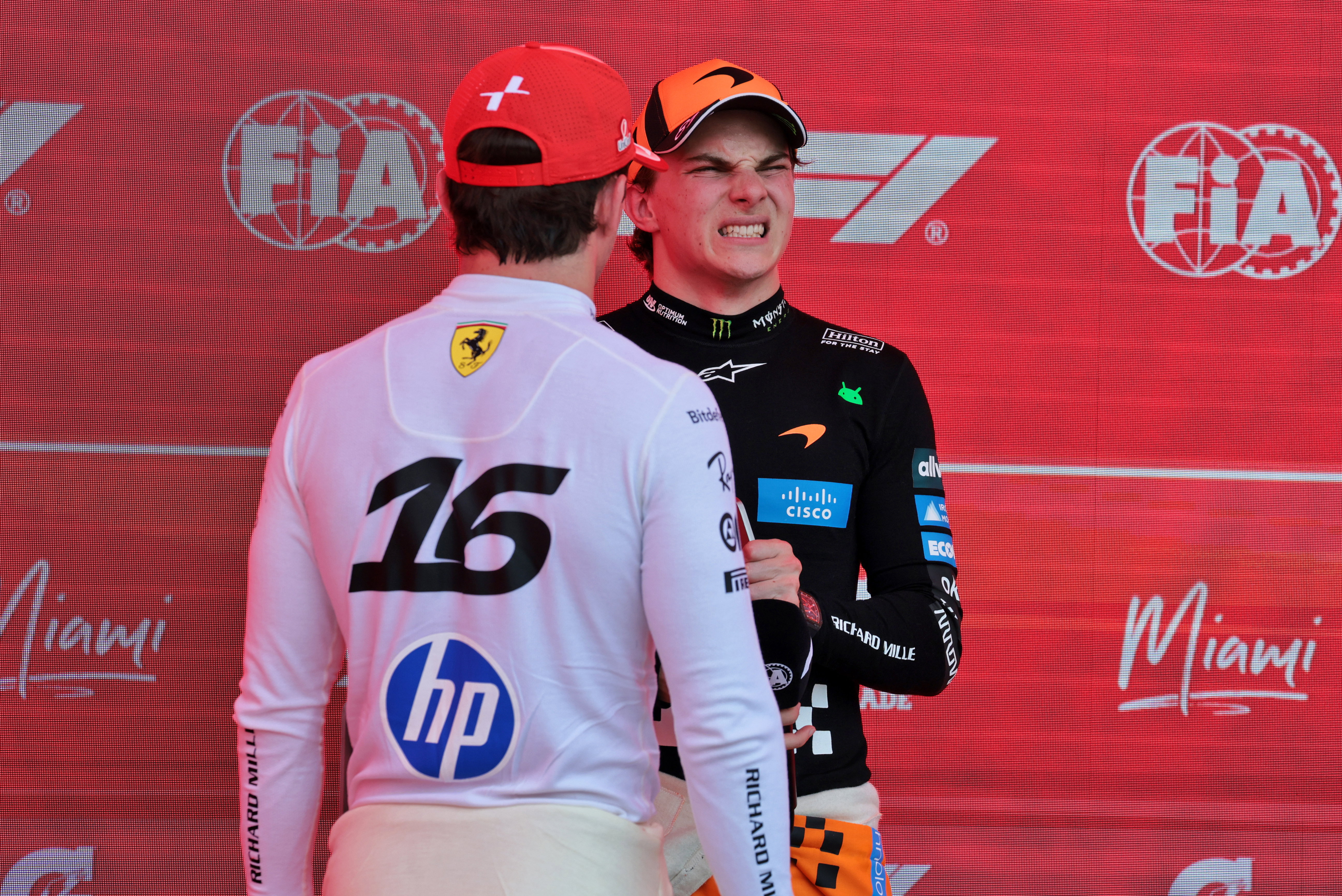 Piastri Leclerc Miami Sprint