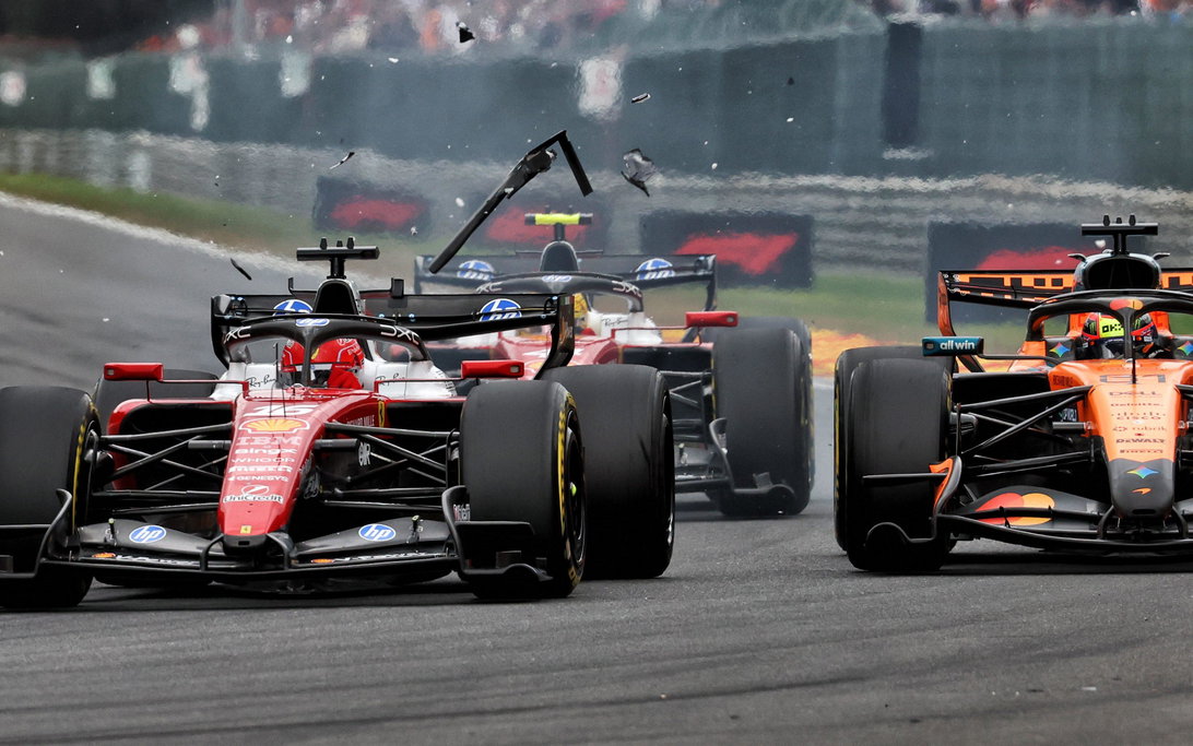 Piastri Leclerc incident Belgium race