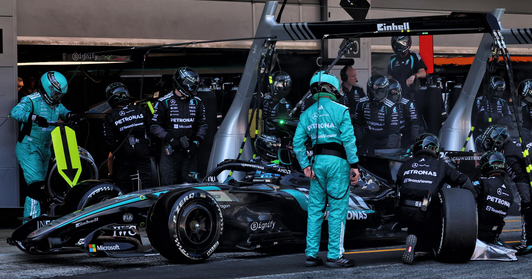Mercedes reveal unseen George Russell Barcelona problem