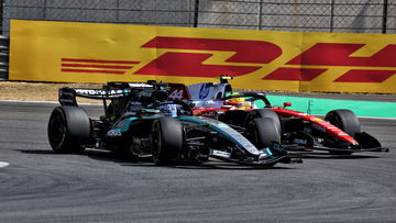 George Russell survives early Lewis Hamilton scare in frenetic China Sprint