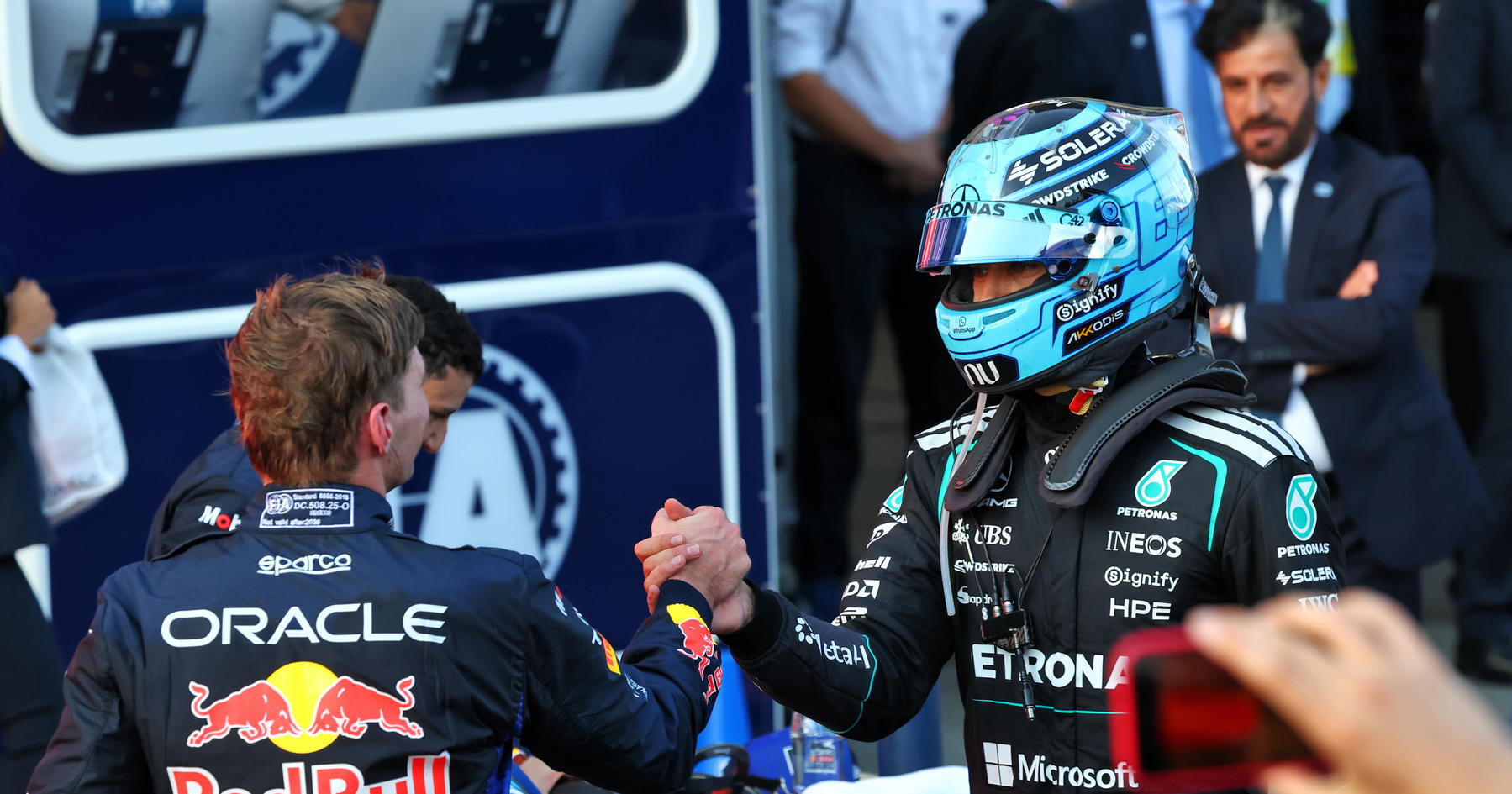 Max Verstappen denies George Russell super-rare F1 achievement only Lewis Hamilton holds