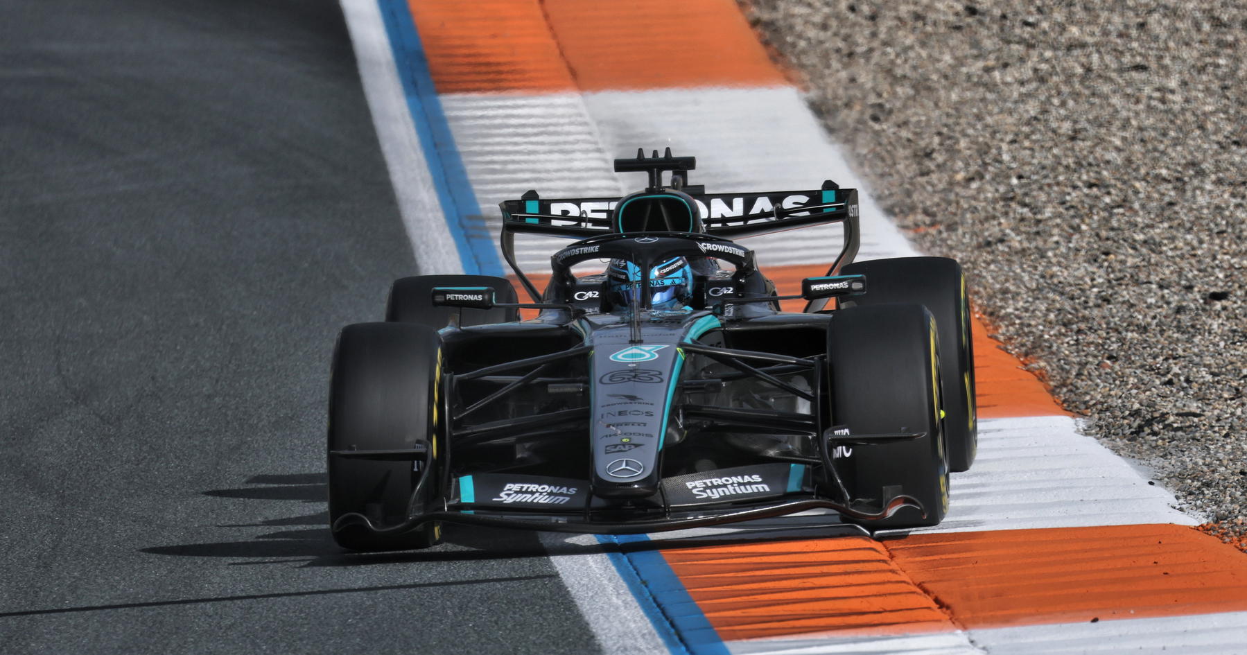 George Russell cruises to Zandvoort sprint victory as multiple investigations loom