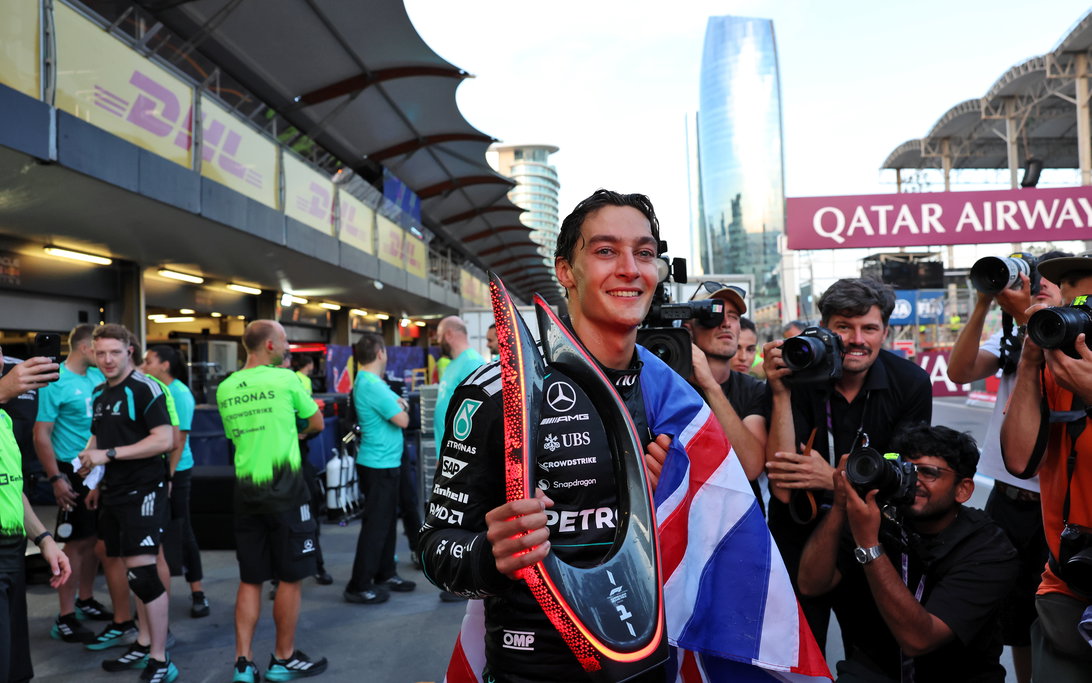 Russell Win Baku