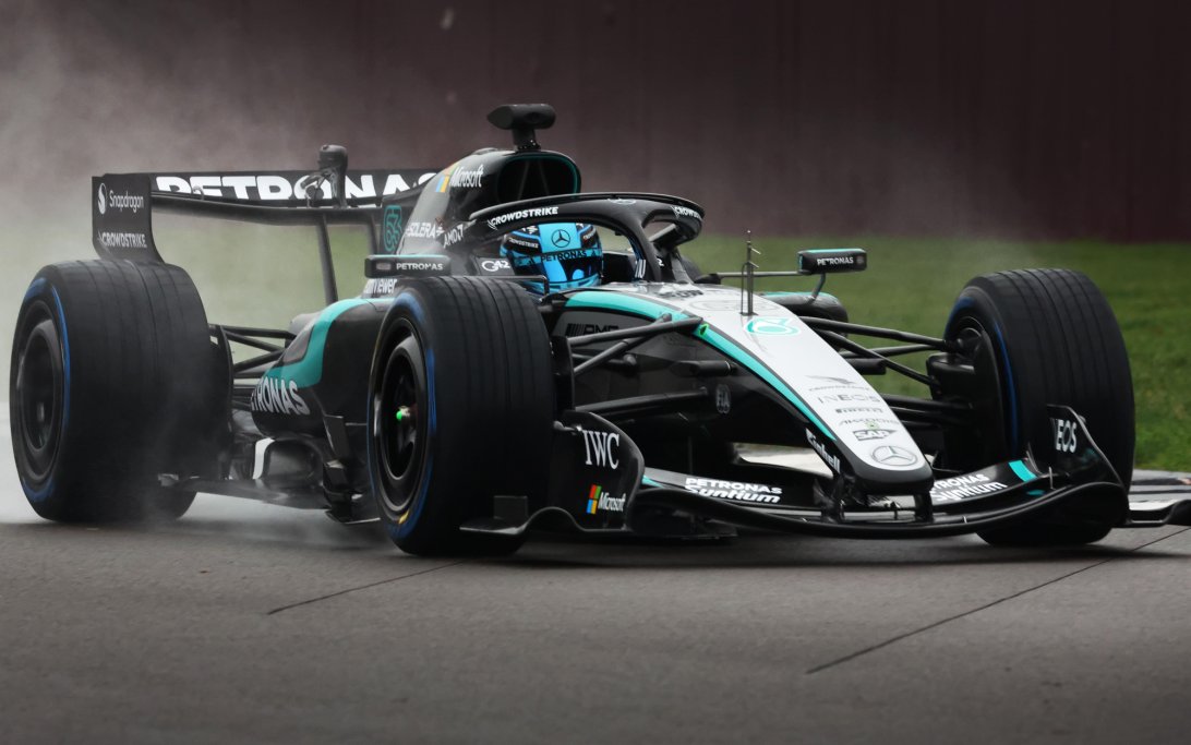 Russell shakedown Silverstone 2