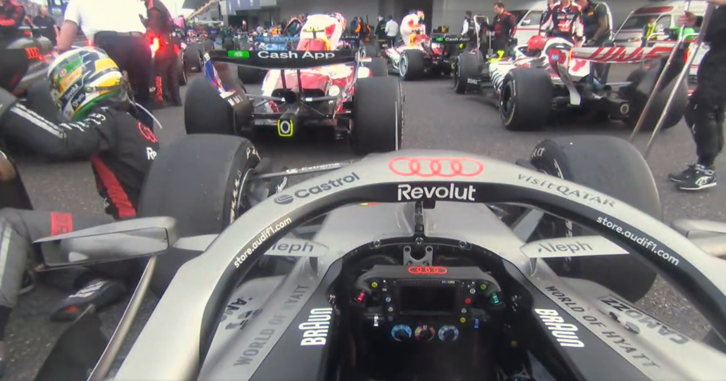 Bizarre pit-lane 'collision' revealed not shown on television