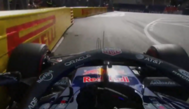 Hadjar hit wall last lap race Monaco