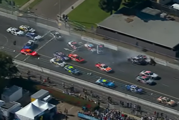NASCAR O'Reilly Auto Parts Series pile up at Naval Base Coronado
