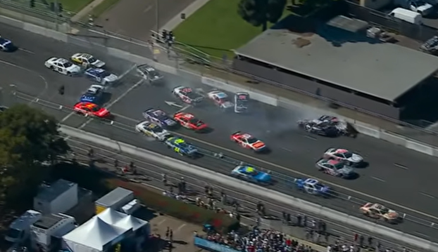 NASCAR O'Reilly Auto Parts Series pile up at Naval Base Coronado