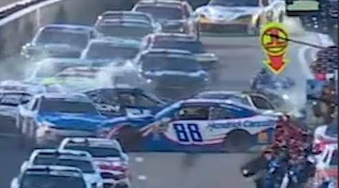 NASCAR pit lane pileup