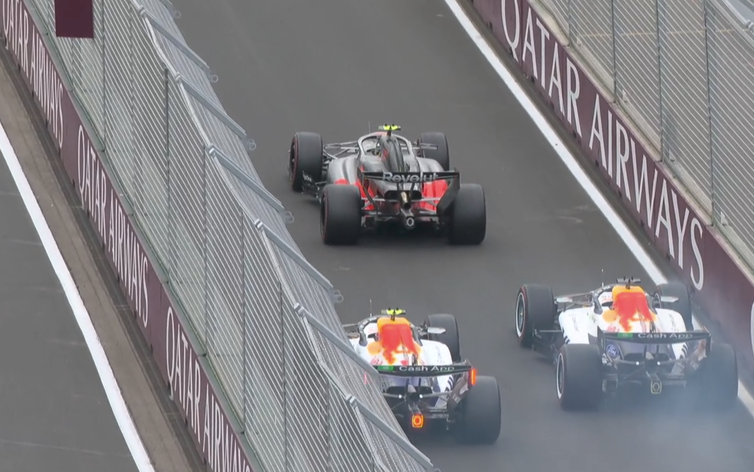 Lindblad narrowly avoids Lawson crash after Bortoleto slows