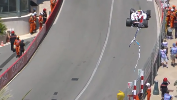 Dramatic Oliver Bearman shunt brings out Monaco red flag