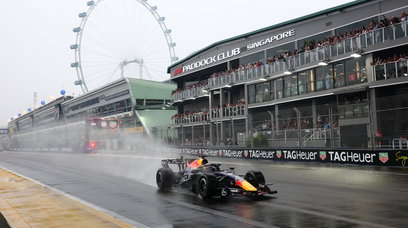 Verstappen sprint Singapore rain