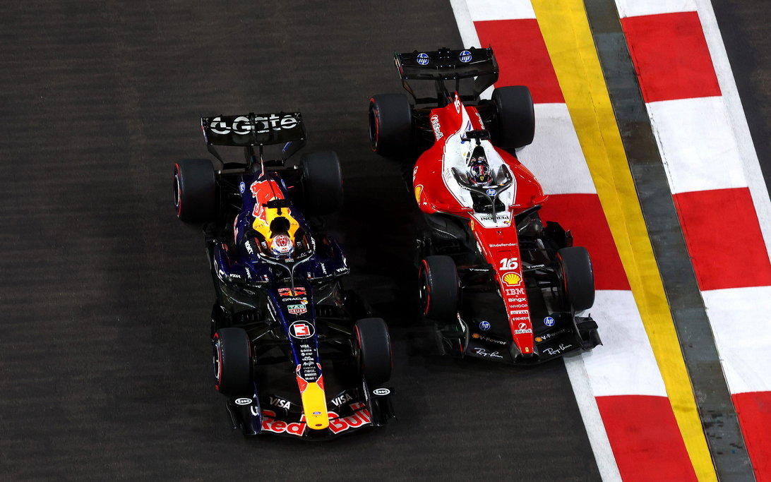 Verstappen Leclerc race Singapore