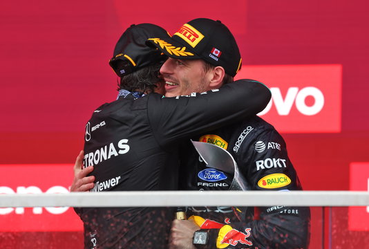 Verstappen Antonelli podium Canada