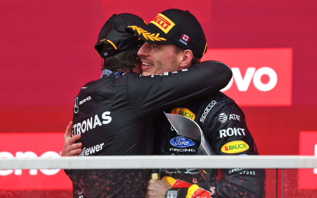 Verstappen Antonelli podium Canada