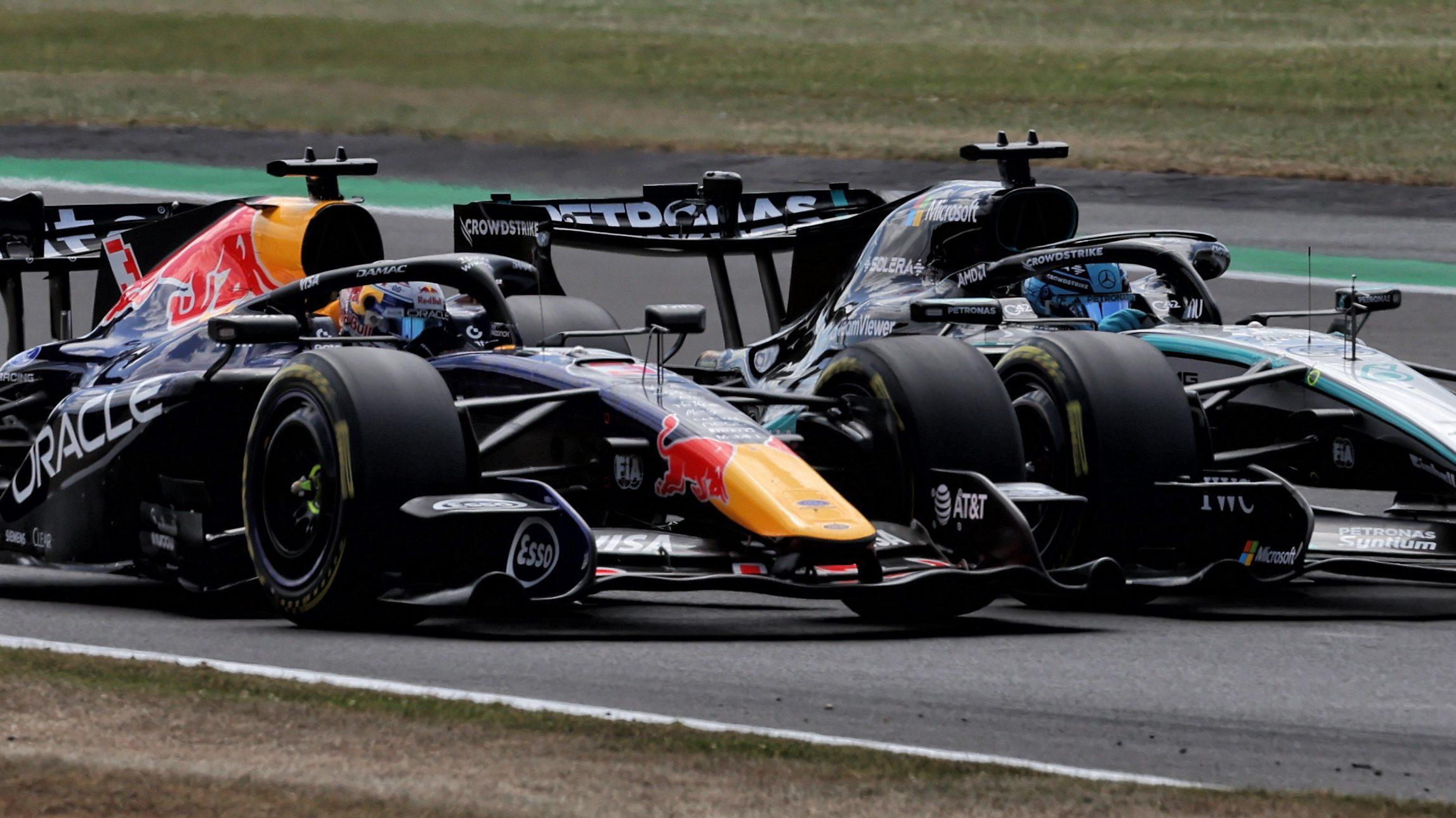 Verstappen Russell sprint Silverstone