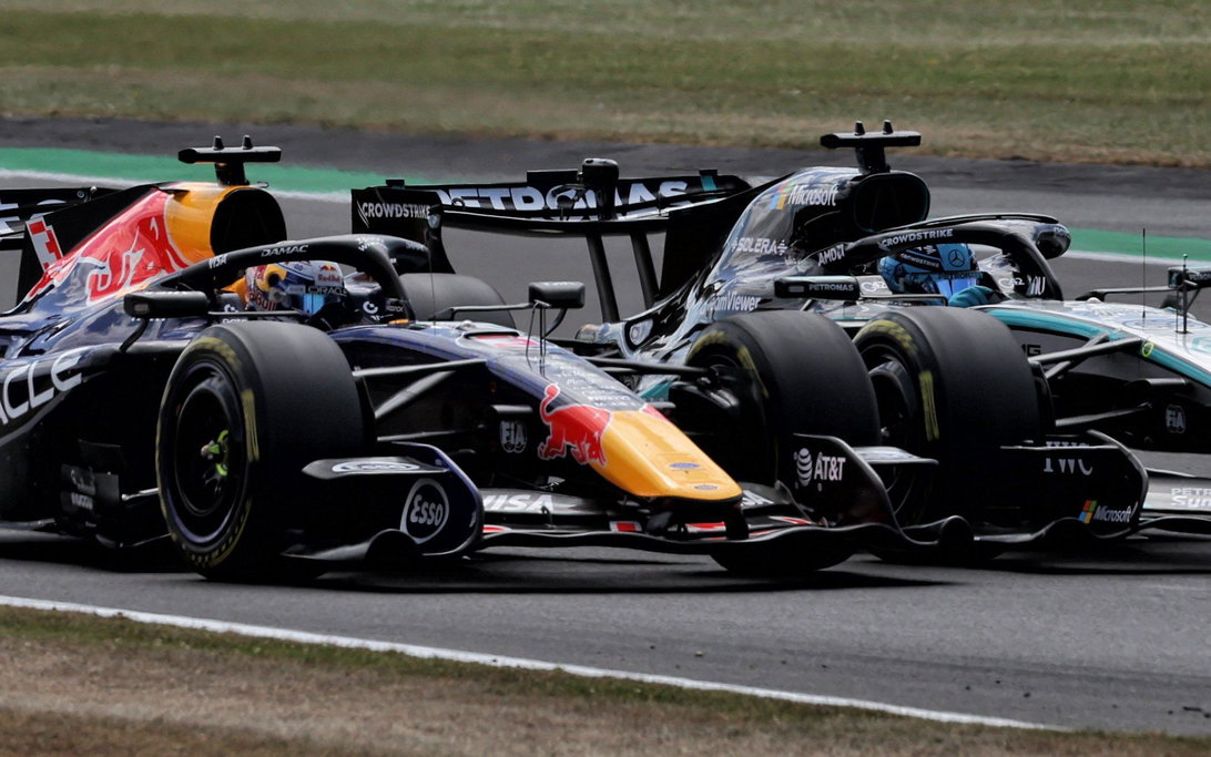 Verstappen Russell sprint Silverstone