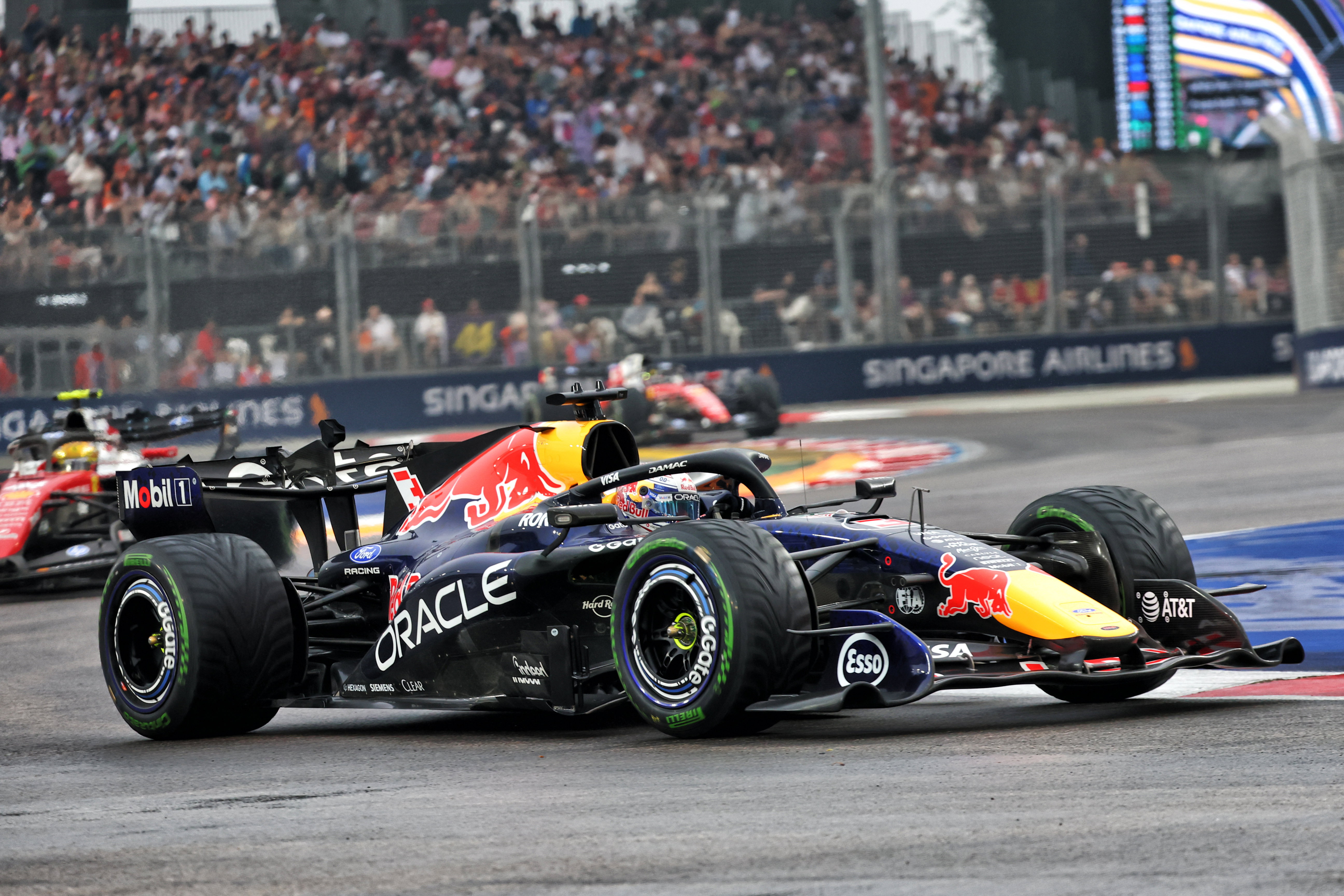 Verstappen sprint Singapore wet
