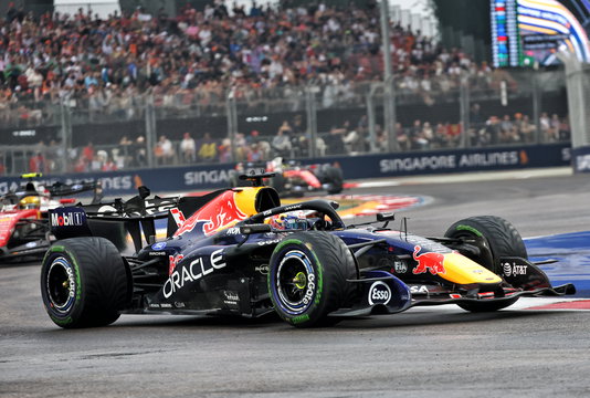 Verstappen sprint Singapore wet