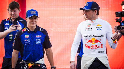 Verstappen Hadjar Bahrain test