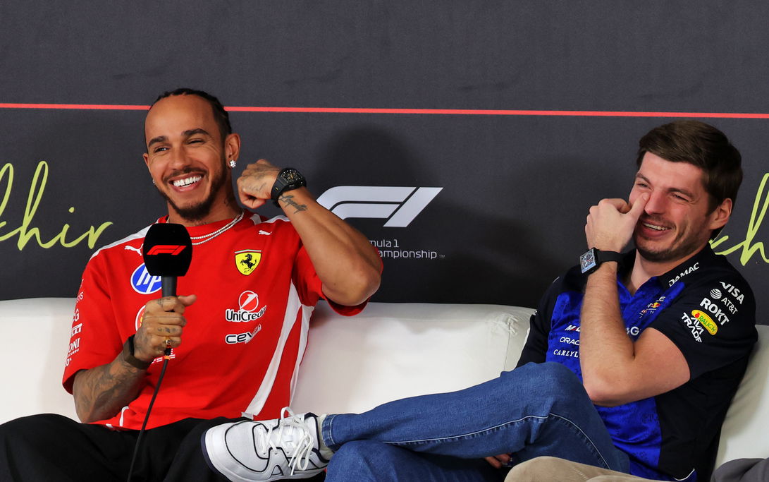 Hamilton Verstappen Bahrain Presser