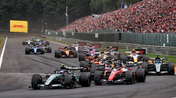 Kimi Antonelli hunts down Charles Leclerc to win Belgian GP after George Russell disaster