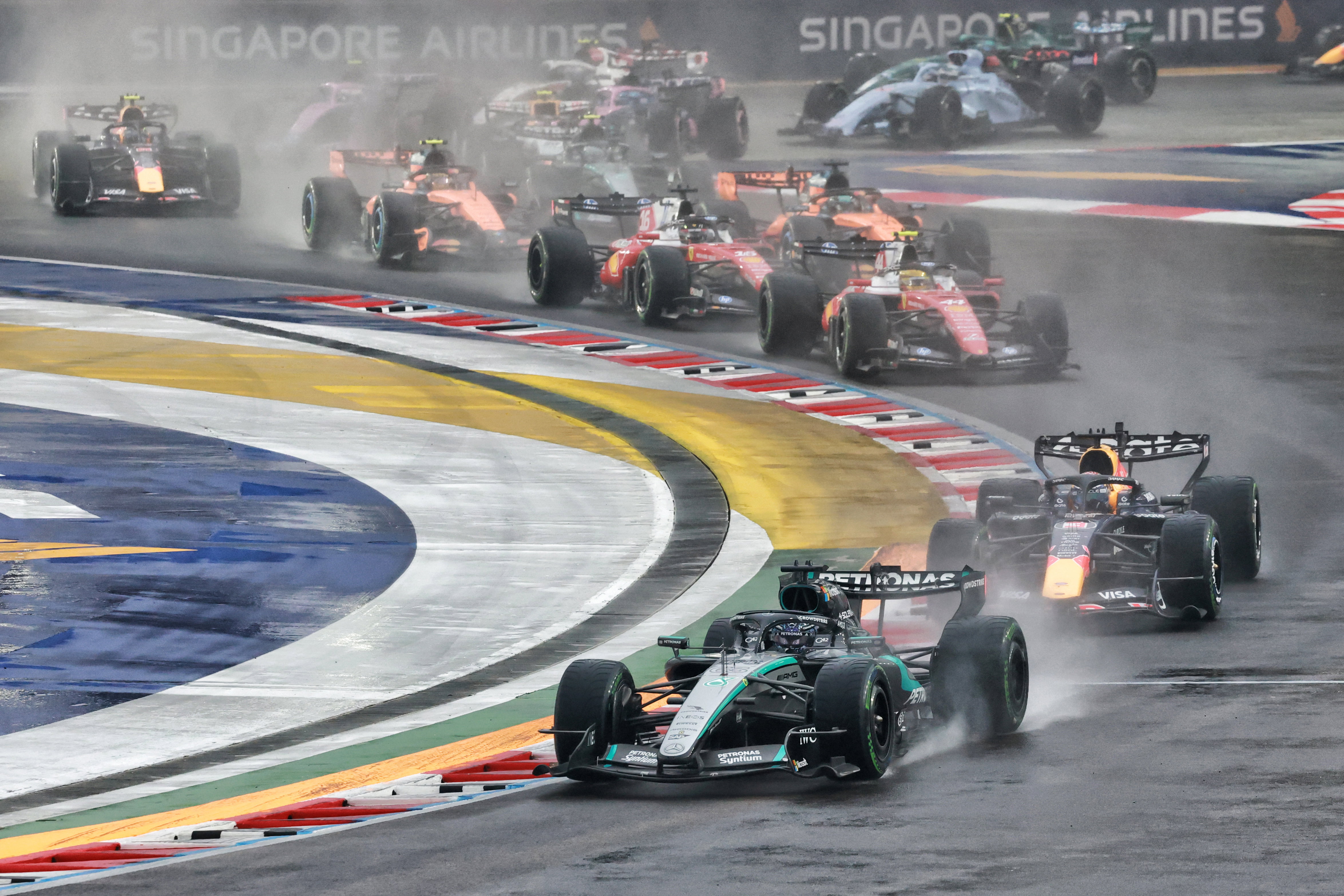 Singapore sprint start rain
