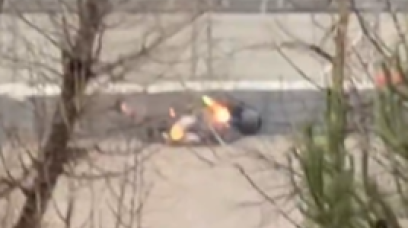 Hadjar crash Barcelona