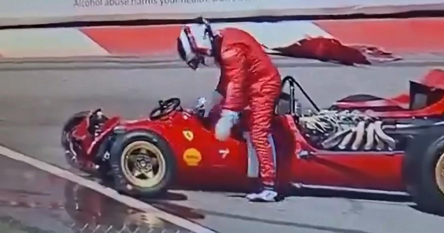 Jean Alesi crashes extremely expensive classic Ferrari F1 car in Monaco