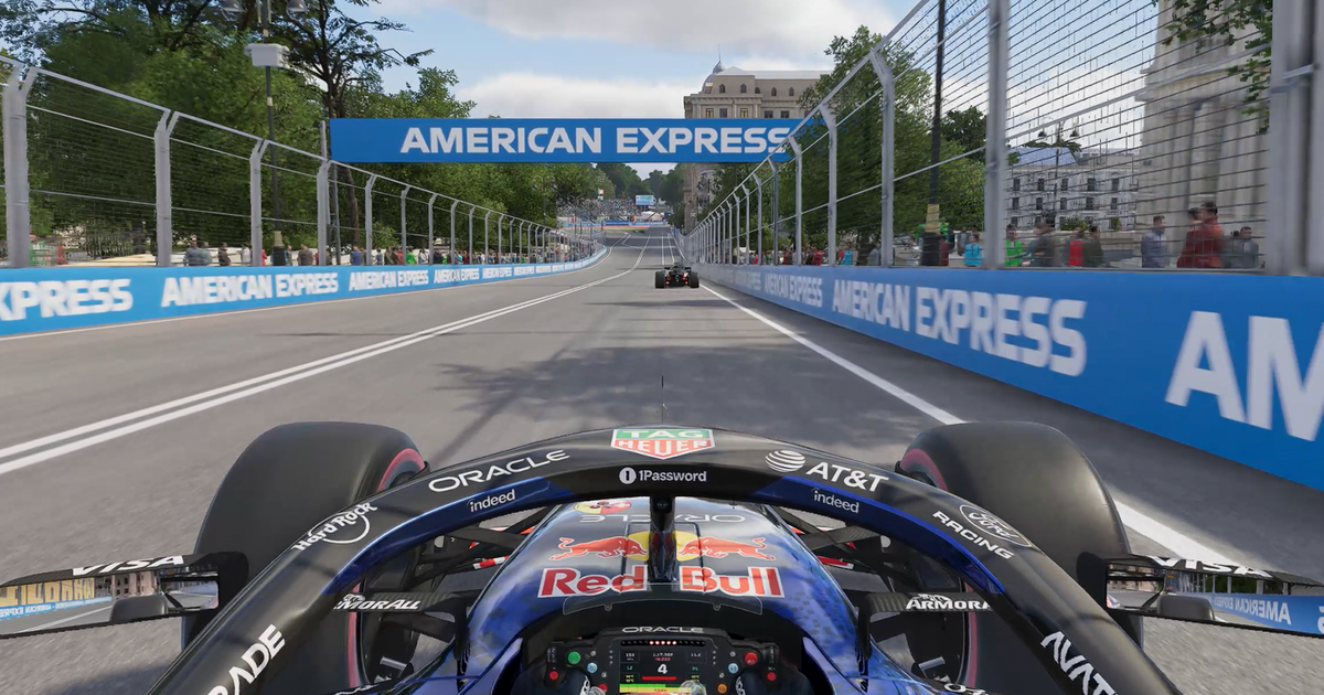 Max Verstappen onboard of Baku City Circuit lap