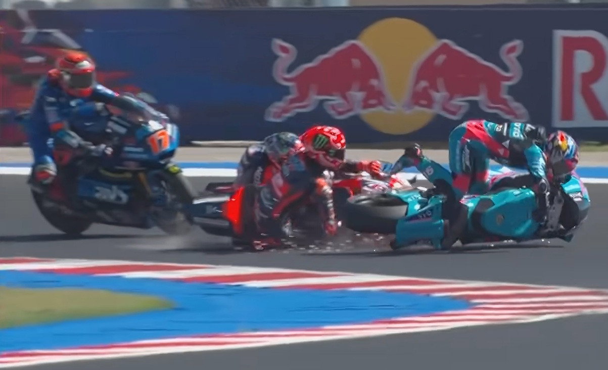 Moto2 crash screenshot