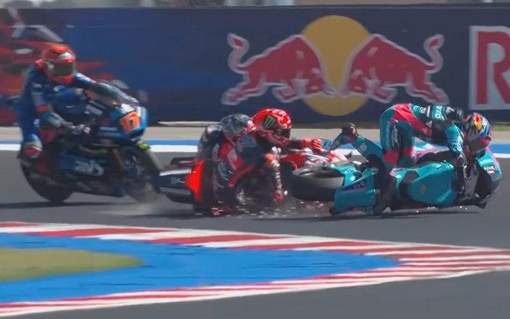 Moto2 crash screenshot