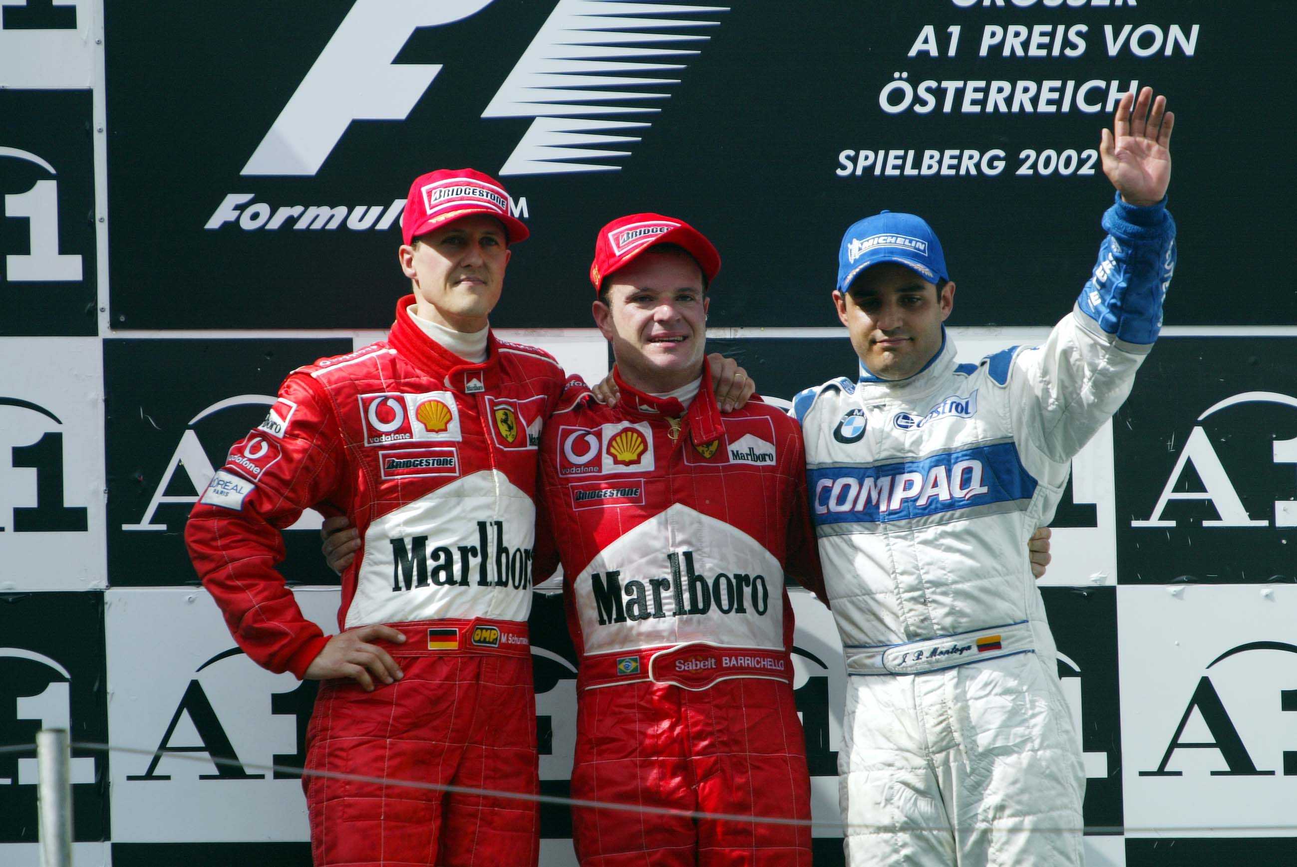 Austria 2002 podium Ferrari
