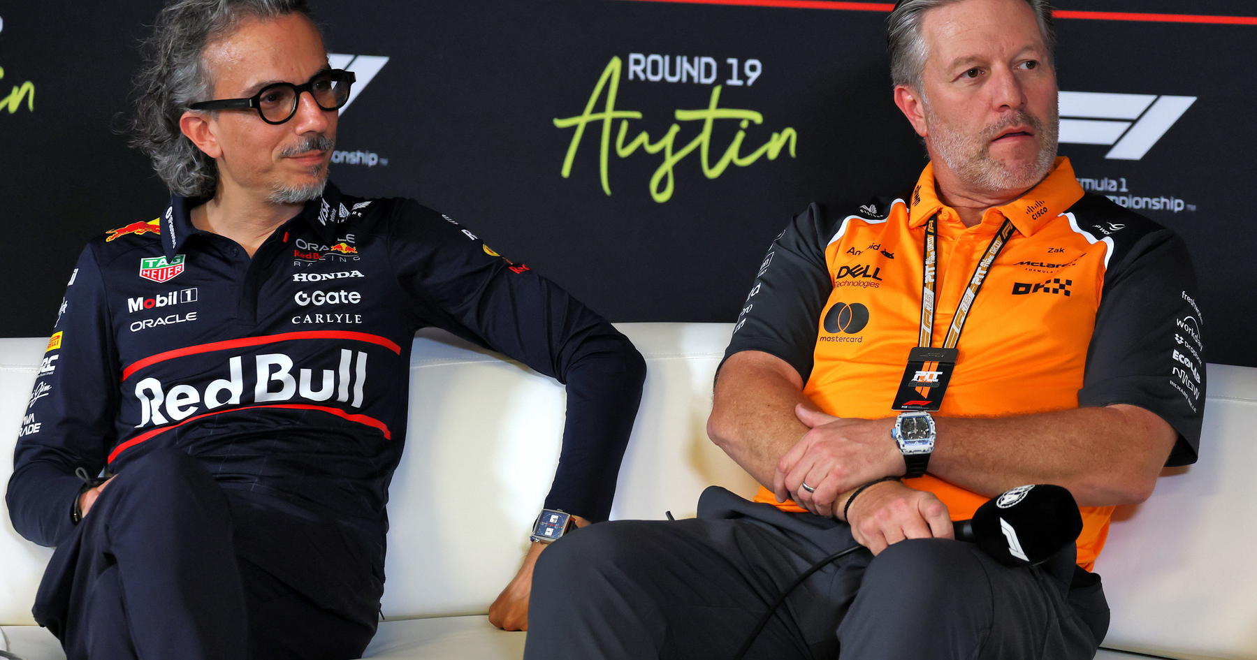 Laurent Mekies reveals Zak Brown chat after Gianpiero Lambiase tensions