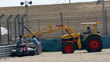 F1 driver suffers bizarre crash after suspension explosion