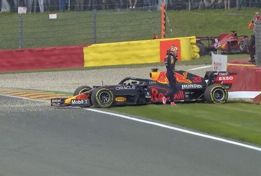 Screen crash Verstappen Belgium
