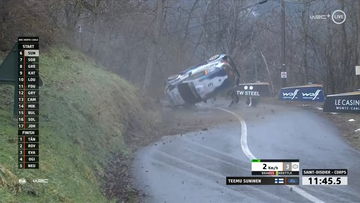 Video: Things go wrong as rally driver is sent flying into a ditch