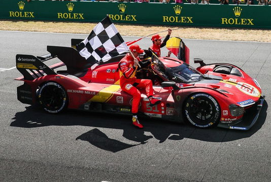 Ferrari Le Mans 2023 victory Giovinazzi, Calado, Guidi