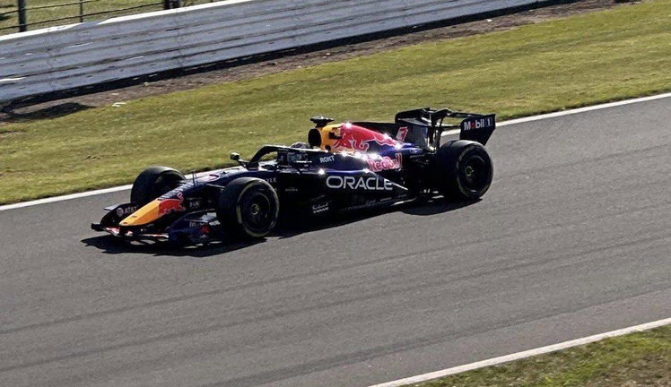 Max Verstappen screenshot Silverstone test