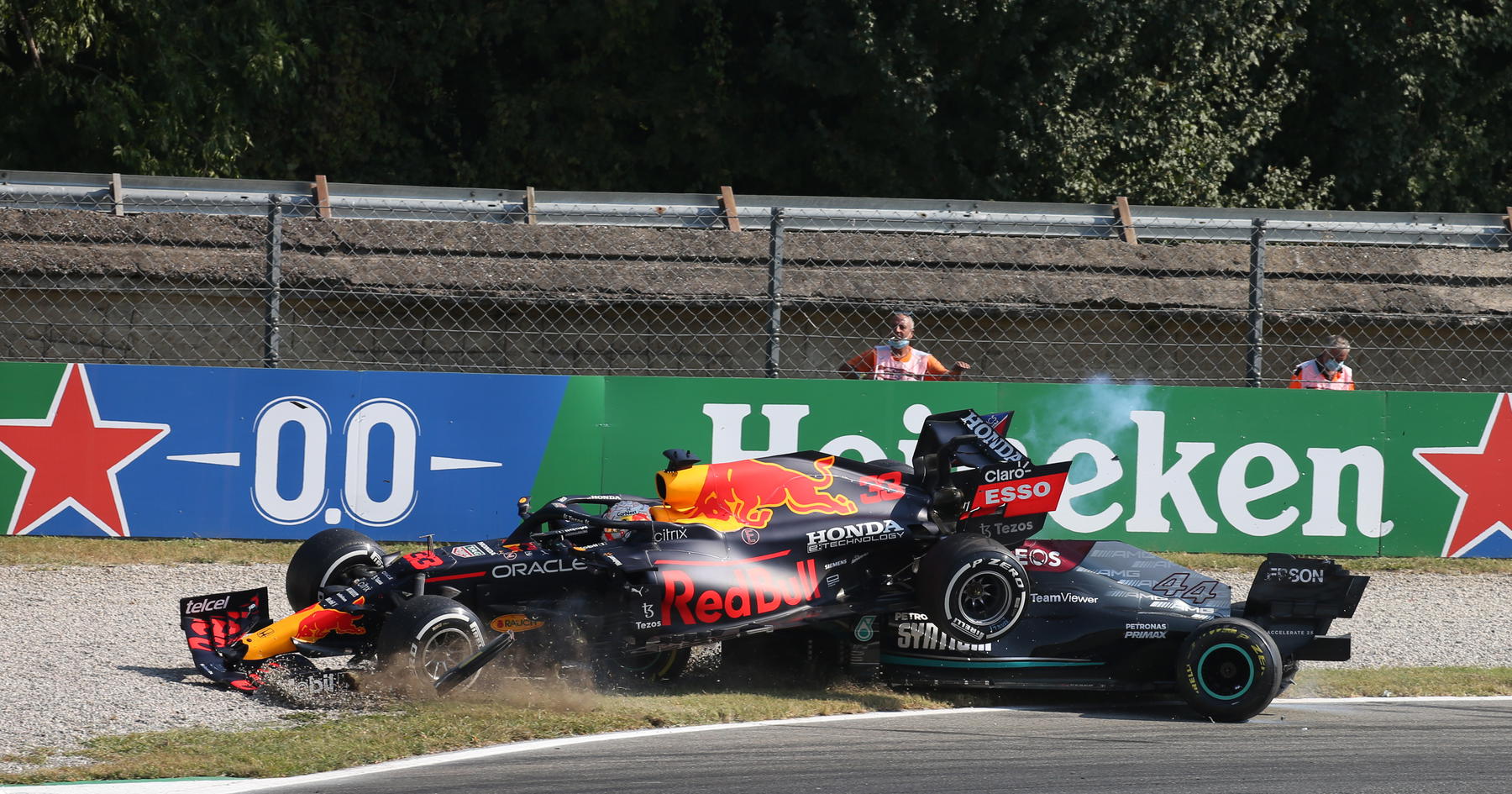 Car flip and F1's closest ever finish: Five dramatic moments from the Italian GP