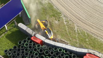 McLaren and Red Bull F1 proteges crash triggers chaos in F2 race