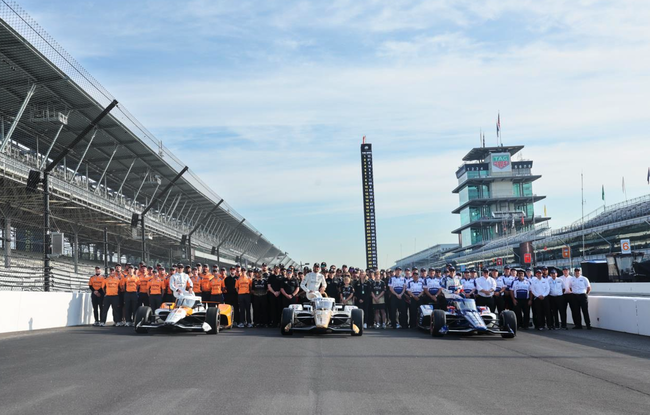 Indy 500 top 3 Qualifying Alex Palou Rinus Veekay Felix Rosenqvist 2023