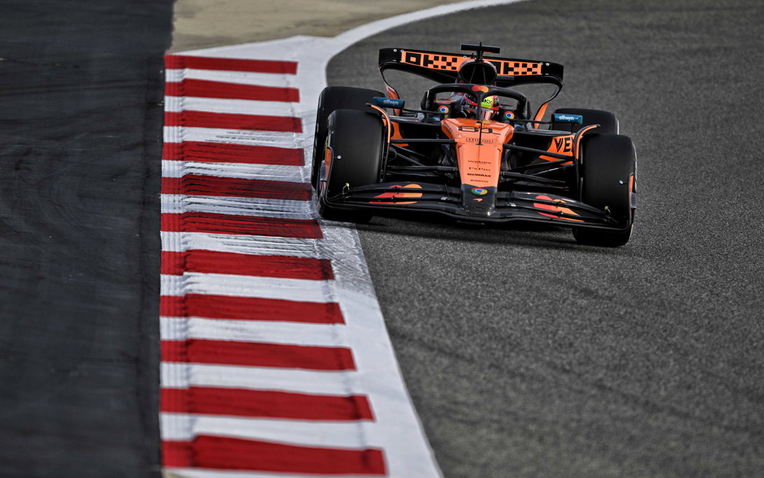 Lando Norris bahrein testing