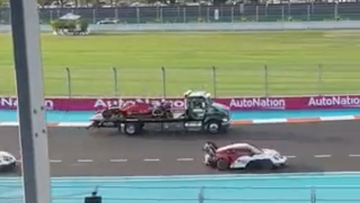WATCH: Leclerc recovery vehicle makes dangerous near miss in Porsche race