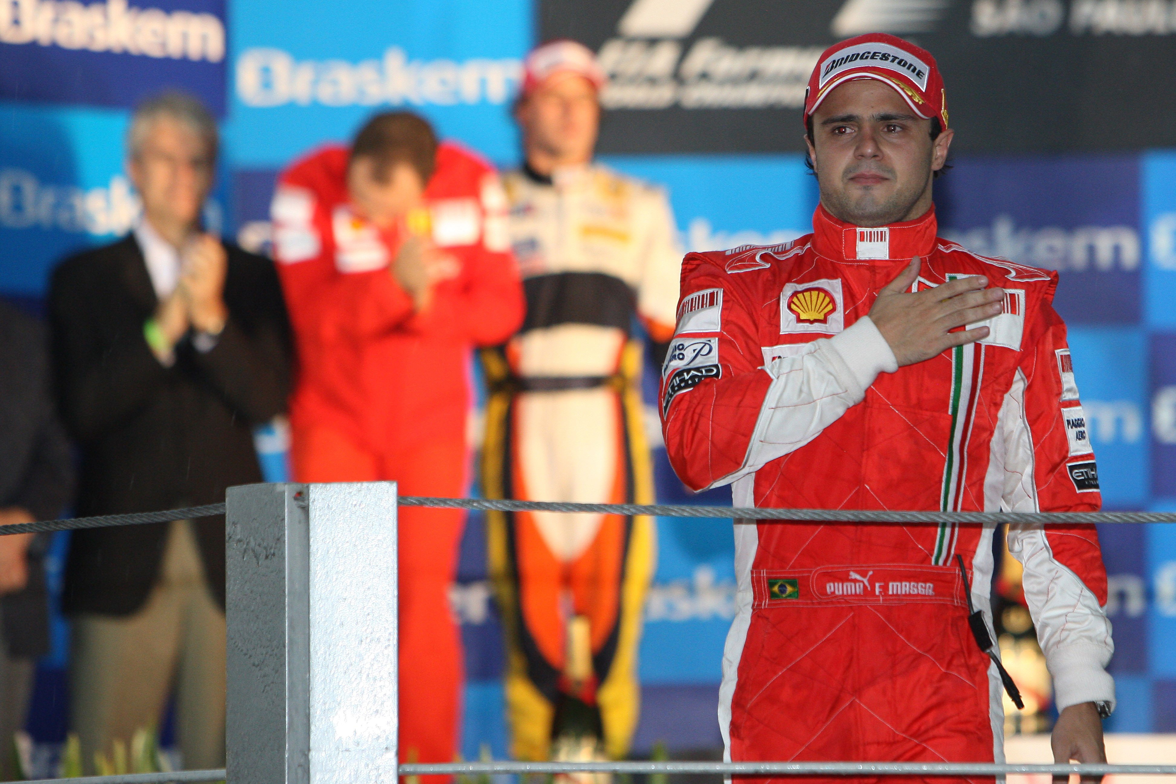 Massa 2008 Brazil Podium