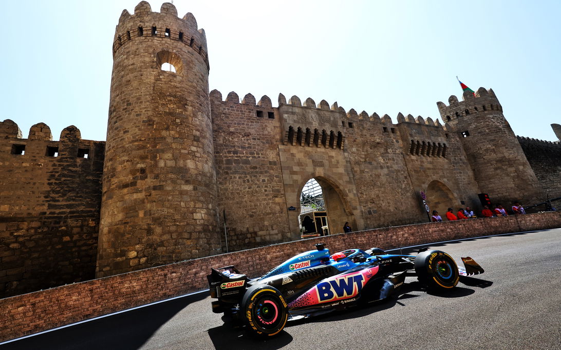 Ocon Alpine Baku Azerbaijan GP FP1